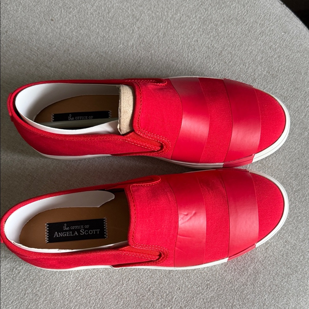 Angela Scott Women's Bold Red Sneakers